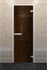 Миниатюра изображения товара Стеклянная дверь для бани/сауны Doorwood Хамам Лайт Z-образный профиль 70x190 / DW02378 (бронза)