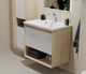 Миниатюра изображения товара Тумба под умывальник Jorno Tossony 70 / Toss.01.70/P/SS-W/JR (подвесная, cонома светлая/белый)