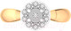 Миниатюра изображения товара Кольцо из комбинированного золота ZORKA 2D00164.14K.B (р.18.5, с бриллиантом)