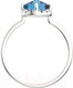 Миниатюра изображения товара Кольцо из белого золота ZORKA 2D4192.14K.W (р.16.5, с бриллиантом и топазом)