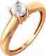 Миниатюра изображения товара Кольцо помолвочное из комбинированного золота ZORKA 2D00135.14K.B (р.17, с бриллиантом)