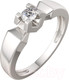 Миниатюра изображения товара Кольцо помолвочное из белого золота ZORKA 2D00205.14K.W.ZZ (р.17.5, с бриллиантом)