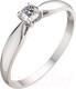 Миниатюра изображения товара Кольцо помолвочное из белого золота ZORKA 210658.14K.W (р.17, с фианитом)