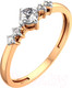 Миниатюра изображения товара Кольцо из розового золота ZORKA 210876.14K.R.ZZ (р.17, с фианитами)