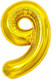 Миниатюра изображения товара Воздушный шар Meshu Цифра 9 / MS_51223 (золотой)