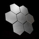 Миниатюра изображения товара Зеркальная стеновая панель MirrorWall Гексагон (серебристый)