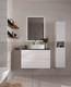 Миниатюра изображения товара Тумба под умывальник ЗОВ Дион 80 / D80LWP0M9003MKV5-LDSPG (антрацит/белый матовый)