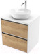 Миниатюра изображения товара Тумба под умывальник ЗОВ Парма 60 / P60LWP0MHMC1A-LDSPW (белый/галифакс)