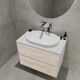 Миниатюра изображения товара Тумба под умывальник ЗОВ Парма 80 / P80LWP0MWHMC1A-LDSPW (белый/белый галифакс)