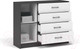 Миниатюра изображения товара Тумба Империал Чикаго 1 дверь 4 ящика (антрацит/белый)