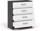 Миниатюра изображения товара Комод Империал Чикаго 4 ящика (антрацит/белый)
