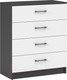 Миниатюра изображения товара Комод Империал Чикаго 4 ящика (антрацит/белый)