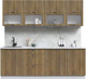 Миниатюра изображения товара Кухонный гарнитур Интерлиния Берес 2.3Б (дуб вотан/дуб вотан/серый каспий)