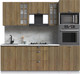 Миниатюра изображения товара Кухонный гарнитур Интерлиния Берес 2.3В (дуб вотан/дуб вотан/серый каспий)