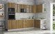 Миниатюра изображения товара Кухонный гарнитур Интерлиния Берес 1.68x3.0 ВТ правая (дуб вотан/дуб вотан/серый каспий)