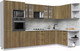 Миниатюра изображения товара Кухонный гарнитур Интерлиния Берес 1.68x3.4 ВТ правая (дуб вотан/дуб вотан/серый каспий)