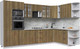 Миниатюра изображения товара Кухонный гарнитур Интерлиния Берес 1.88x3.4 ВТ правая (дуб вотан/дуб вотан/серый каспий)
