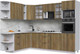 Миниатюра изображения товара Кухонный гарнитур Интерлиния Берес 1.88x2.8 ВТ левая (дуб вотан/дуб вотан/серый каспий)