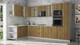 Миниатюра изображения товара Кухонный гарнитур Интерлиния Берес 1.88x3.4 ВТ левая (дуб вотан/дуб вотан/серый каспий)