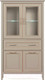 Миниатюра изображения товара Шкаф с витриной Black Red White Classic REG2W2D1S/170 с подсветкой (глиняный серый)