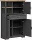 Миниатюра изображения товара Шкаф Black Red White Jasmin REG3D1S (графит/дуб артизан)