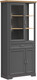 Миниатюра изображения товара Шкаф с витриной Black Red White Jasmin REG1W2D1S с подсветкой (графит/дуб артизан)
