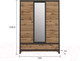 Миниатюра изображения товара Шкаф Black Red White Loft SZF3D2S (дуб вотан/черный)