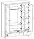 Миниатюра изображения товара Шкаф Black Red White Loft SZF3D2S (дуб вотан/черный)