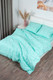 Миниатюра изображения товара Комплект постельного белья Milanika Бирюза семейный (поплин-жаккард)