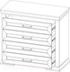 Миниатюра изображения товара Комод Black Red White Marselle KOM4S (ясень снежный/дуб сонома темный)