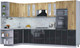 Миниатюра изображения товара Кухонный гарнитур Интерлиния Мила Пластик 1.68x3.4 левая (дуб эпоксид/антрацит/серый каспий)