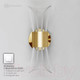 Миниатюра изображения товара Бра Estares Dio 12W 2Y-ON/OFF-230x80x85-GOLD/CLEAR-220-IP20