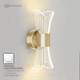 Миниатюра изображения товара Бра Estares Dio 12W 2Y-ON/OFF-230x80x85-GOLD/CLEAR-220-IP20