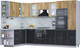 Миниатюра изображения товара Кухонный гарнитур Интерлиния Мила Пластик 1.88x3.2 левая (дуб эпоксид/антрацит/серый каспий)