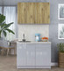 Миниатюра изображения товара Кухонный гарнитур Интерлиния Мила Пластик 1.1 А (дуб эпоксид/туманный глянец/опал светлый)