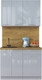 Миниатюра изображения товара Кухонный гарнитур Интерлиния Мила Пластик 1.1 А (туманный глянец/туманный глянец/дуб бунратти)