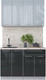 Миниатюра изображения товара Кухонный гарнитур Интерлиния Мила Пластик 1.2 А (туманный глянец/антрацит/бискайская сосна)