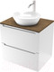 Миниатюра изображения товара Тумба под умывальник ЗОВ Дион 60 / D60LWP0M9003MKV5-LDSPA (аттик/белый матовый)
