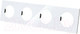 Миниатюра изображения товара Рамка для выключателей и розеток TDM Байкал / SQ1819-0005 (хрустально-белый)