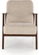 Миниатюра изображения товара Кресло мягкое Halmar Milano (1S tap. Castel 15 бежевый/орех)