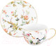 Миниатюра изображения товара Чашка с блюдцем Elan Gallery Певчие птички /