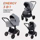 Миниатюра изображения товара Детская универсальная коляска Rant Energy Basic 3 в 1 2024 / RA092 (серый)
