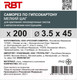 Миниатюра изображения товара Саморез RBT СГКМ/Ц 3.5x45 мелкий шаг (200шт)