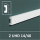 Миниатюра изображения товара Молдинг SOLID 2 UHD 14/40 из экструдированного пенополистирола (2.4м/68x68мм, белый)