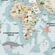 Миниатюра изображения товара Фотообои листовые Citydecor Детская Карта мира 341 (200x140см)