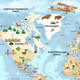 Миниатюра изображения товара Фотообои листовые Citydecor Детская Карта мира 343 (200x140см)