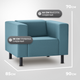 Миниатюра изображения товара Кресло мягкое Mio Tesoro Белфаст 307 (Savanna Plus Blue 1175)