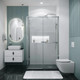 Миниатюра изображения товара Душевая стенка Grossman Style 80x195 / 200.K33.05.80.10.02 (хром, стекло шиншилла)