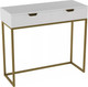 Миниатюра изображения товара Консольный столик Импэкс Дрим (ясень браш белый/золото)