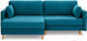Миниатюра изображения товара Диван угловой Mio Tesoro Дублин 497 (аквамарин 1102)